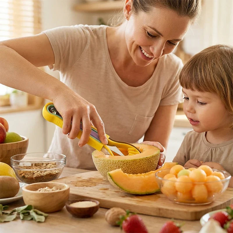 Frescora 3-in-1 Fruitgarnituur – Moeiteloos Prachtige Creaties