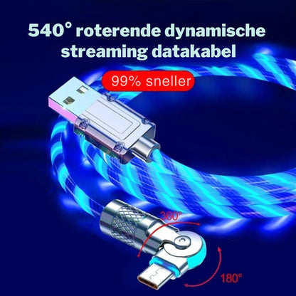 GlowCharge™ – Draaibare Kabel met Magnetische Oplaadconnector | 1+2 GRATIS