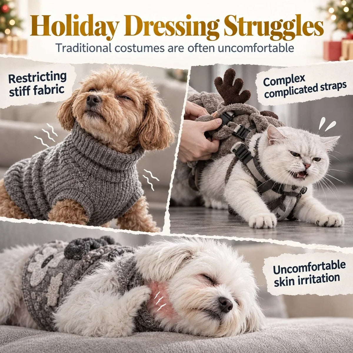 MerryPaw kerstboomcape voor honden en katten – maakt kerstfoto’s magisch