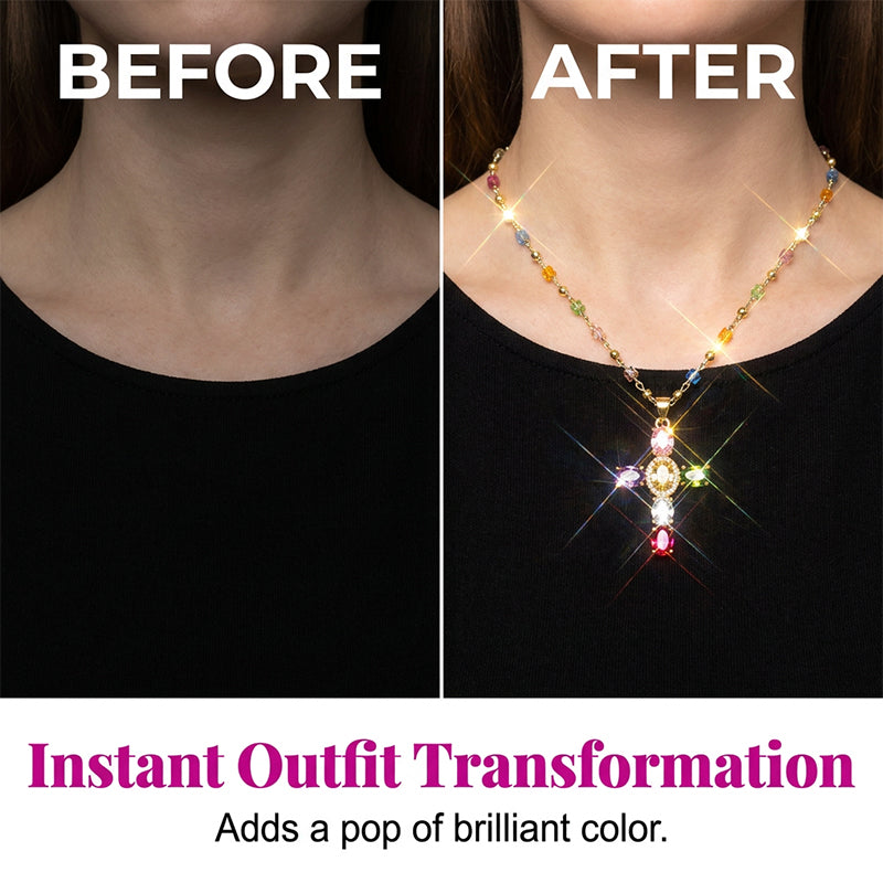PrismAura Kruis Ketting — Ontsteek Directe Glamour