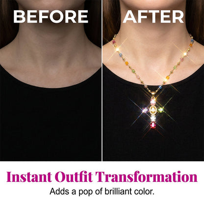 PrismAura Kruis Ketting — Ontsteek Directe Glamour