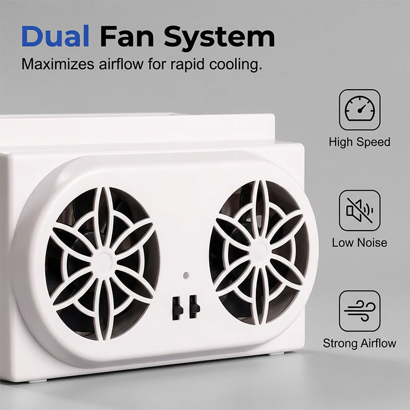 Zonne-auto-ventilator — Directe Koelcomfort