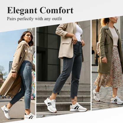 Ava – Dames Vintage-Inspiratie Chunky Sneakers met 4 cm Hoogte