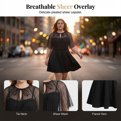 Maribel — Plus Size A-lijn Capejurk | 50% KORTING