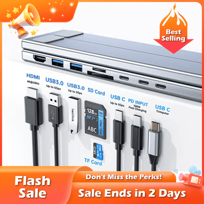 DockPro – Ergonomisch 8-in-1 Laptopdock | 50% KORTING