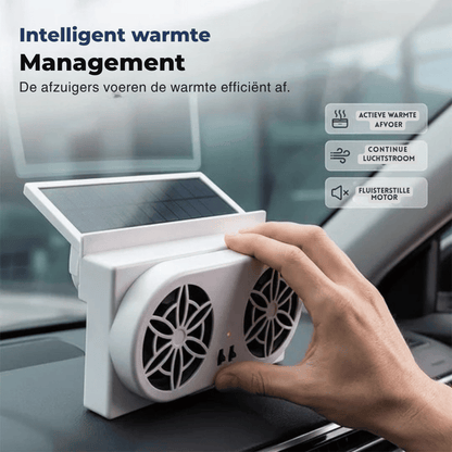 SolarBreeze — Auto Ventilator op Zonne-energie | 50% KORTING