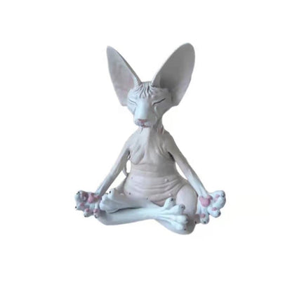 Sphynx Kat Yoga Standbeeld