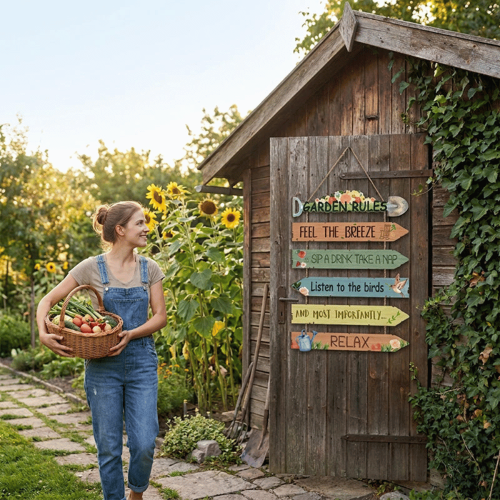 VerduraVibe — Rustiek Houten Tuinteken | 1+1 GRATIS
