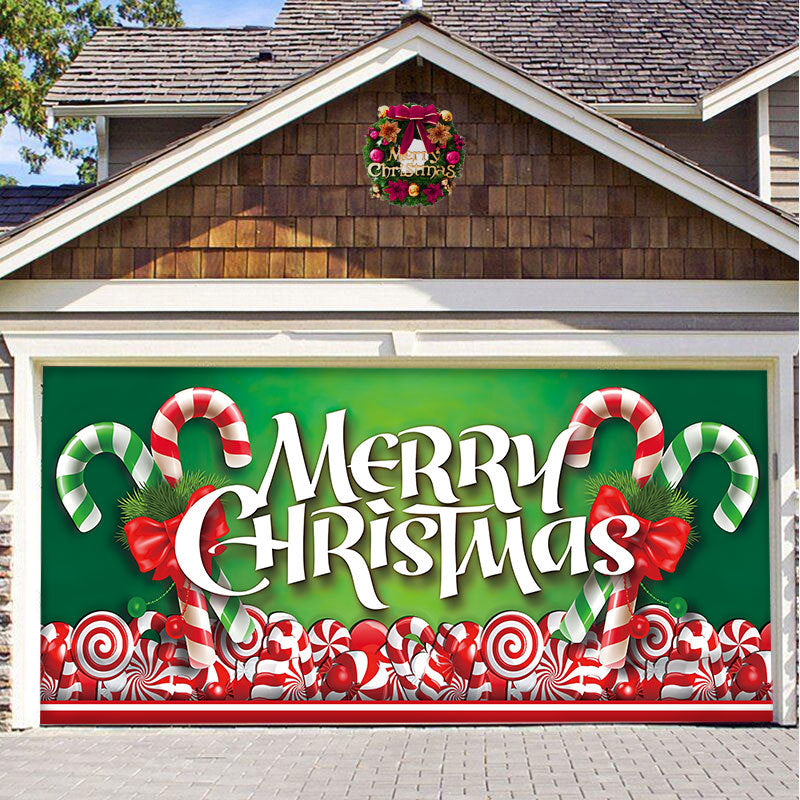 Sneeuw garage deur banner ornament