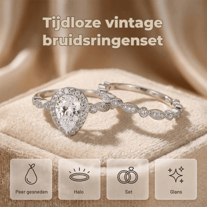 Claire — Vintage Zirkoon Tweedelige Ringenset | 50% KORTING