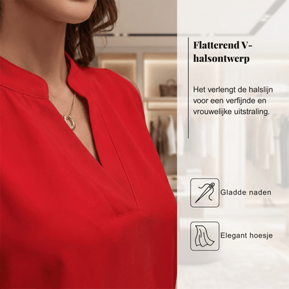 Celina — Leichtes Top mit V-Ausschnitt | 50% RABATT
