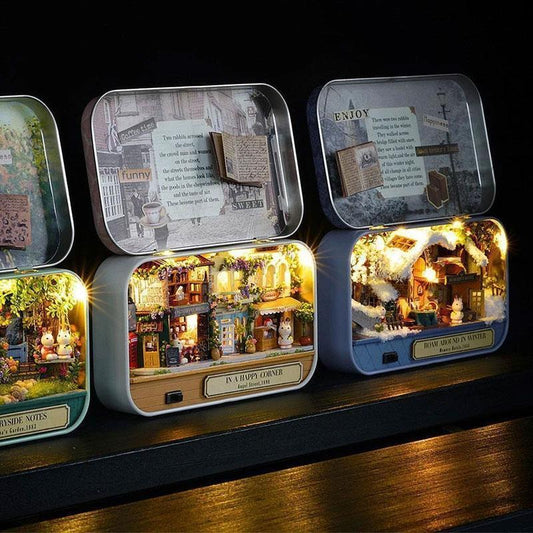 3D miniatuur poppenhuis met licht doe-het-zelf speelgoed