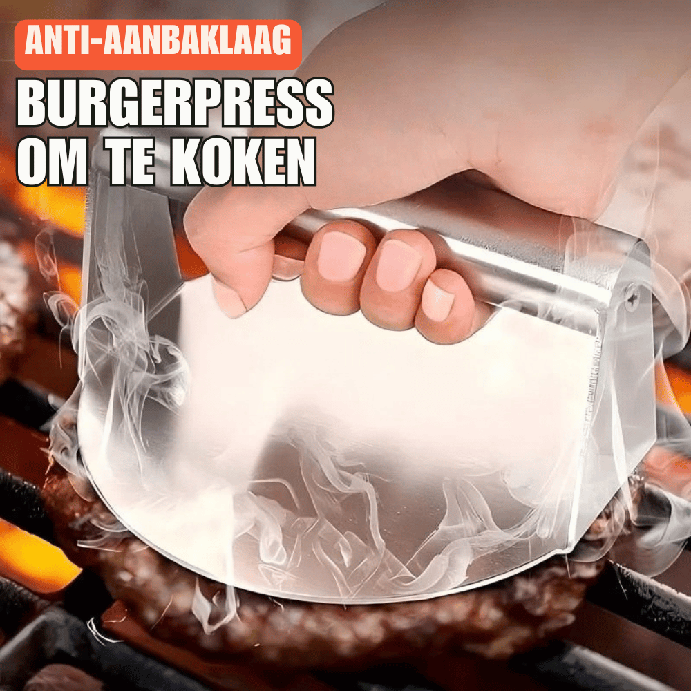BurgerPress — Roestvrijstalen Vleespers | 1+1 GRATIS