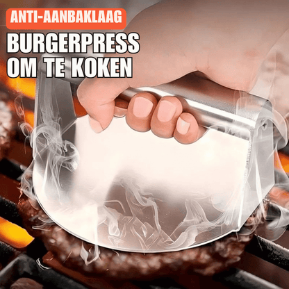 BurgerPress — Roestvrijstalen Vleespers | 1+1 GRATIS