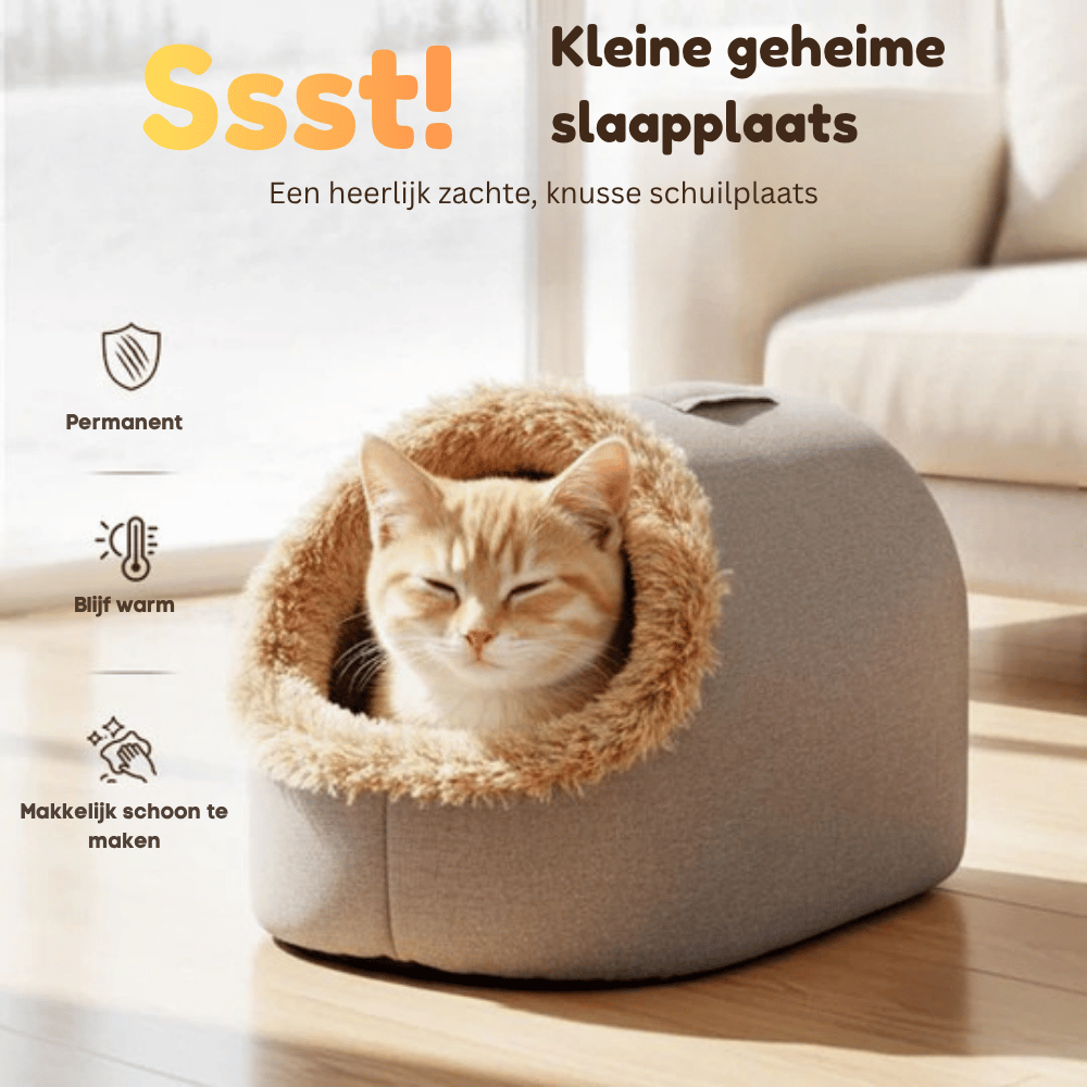 CozyCave – Kattenknuffelgrot | 50% KORTING