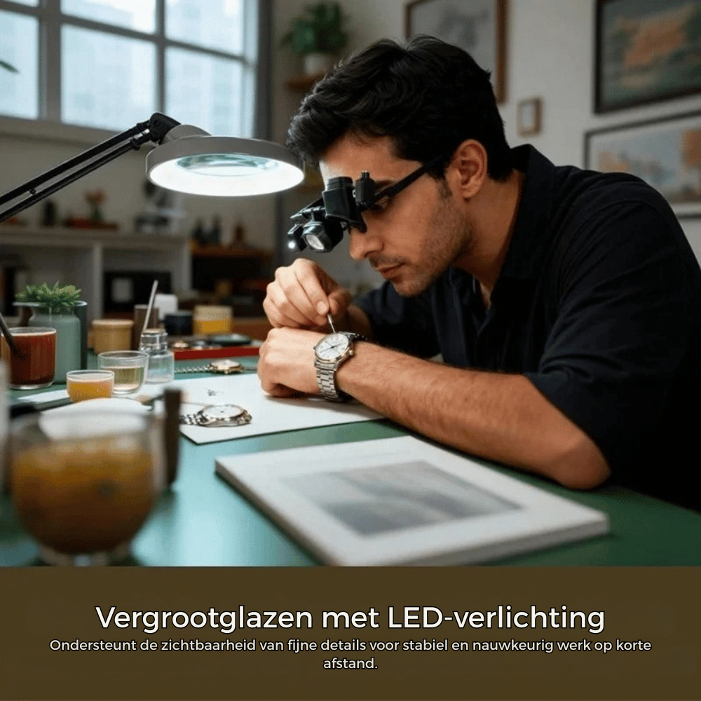 SmartLens Pro — Verstelbare LED Loepbril | 50% KORTING