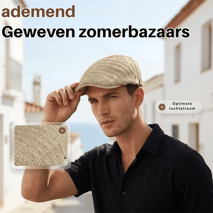Oliver — Ademende Zomerpet met Zonbescherming Verstelbaar 55–60 cm | 50% KORTING