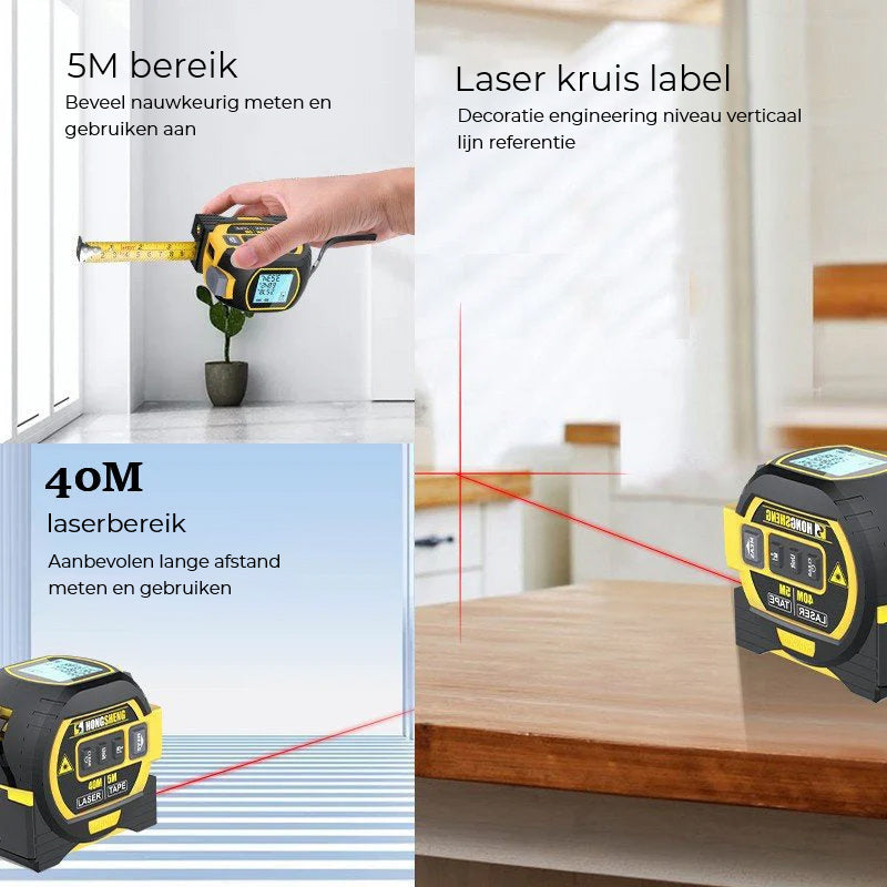 3-in-1 infrarood laserbandmeting