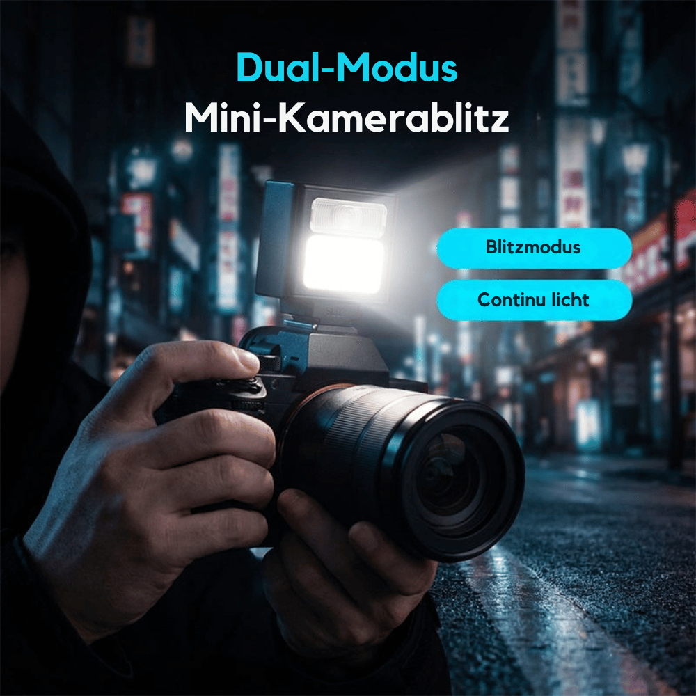 LumeNova — Compacte Professionele Camaraflitser | 50% KORTING