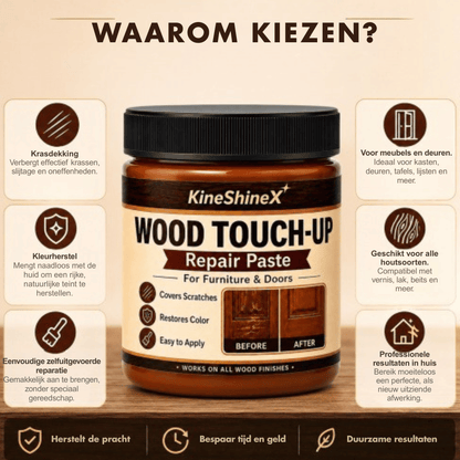 WoodTouch — Hout Reparatiecrème Bruin | 1+1 GRATIS