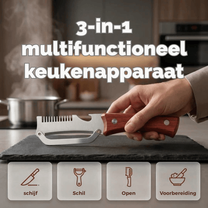 SleekSlice — 3-in-1 Keuken-Multitool | 1+2 GRATIS