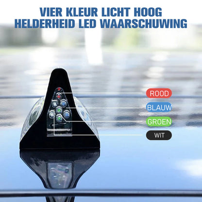 Shark Fin Solar Waarschuwingslampje voor in de auto