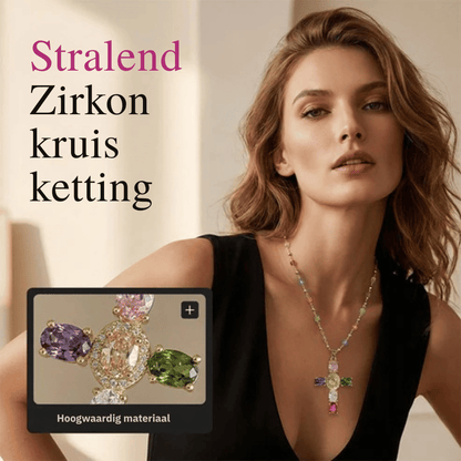 PrismAura — Stralende Kruis Halsketting | 1+1 GRATIS