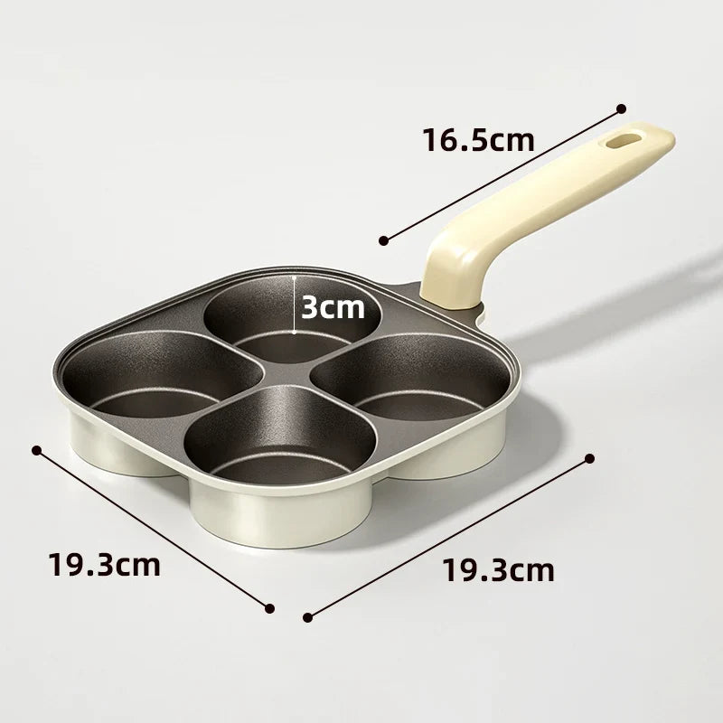 4-Kops Ontbijtkoekenpan – Perfecte Ochtenden, Moeiteloos Koken