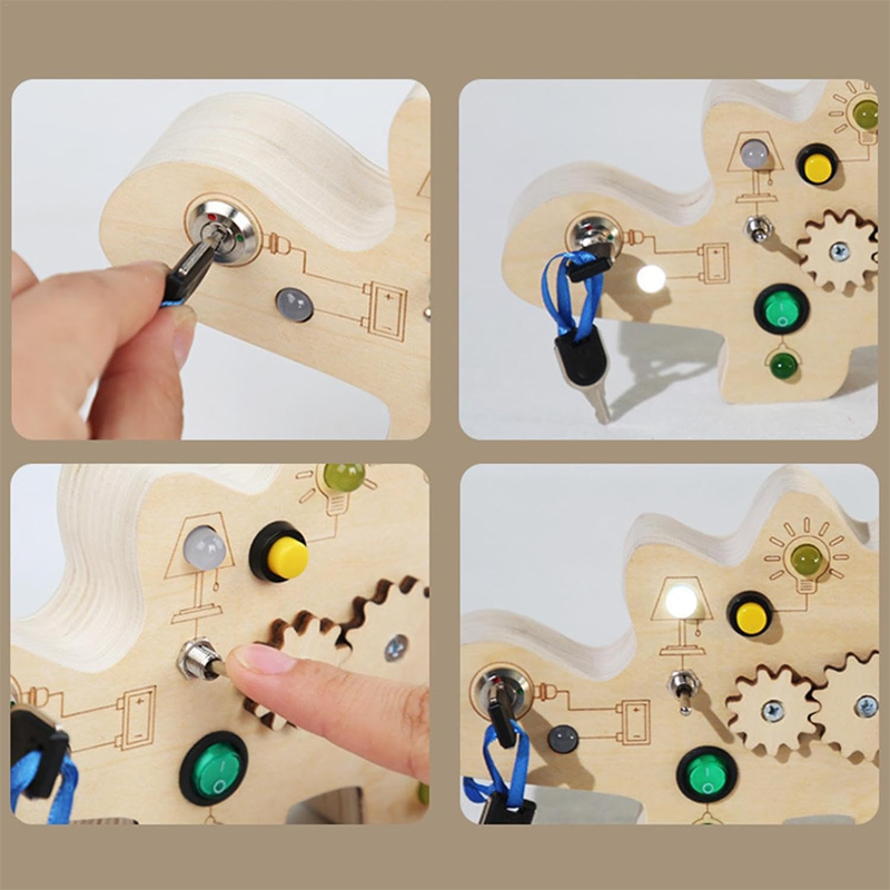 SparkPlay Houten Activiteitenbord – Versterkt Zelfvertrouwen, Wekt Verwondering Op