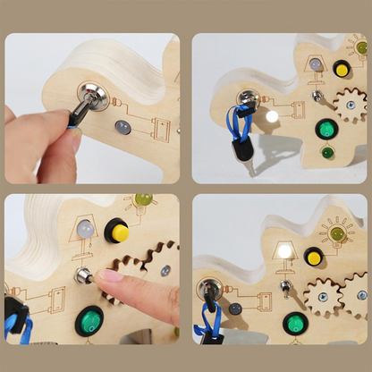 SparkPlay Houten Activiteitenbord – Versterkt Zelfvertrouwen, Wekt Verwondering Op