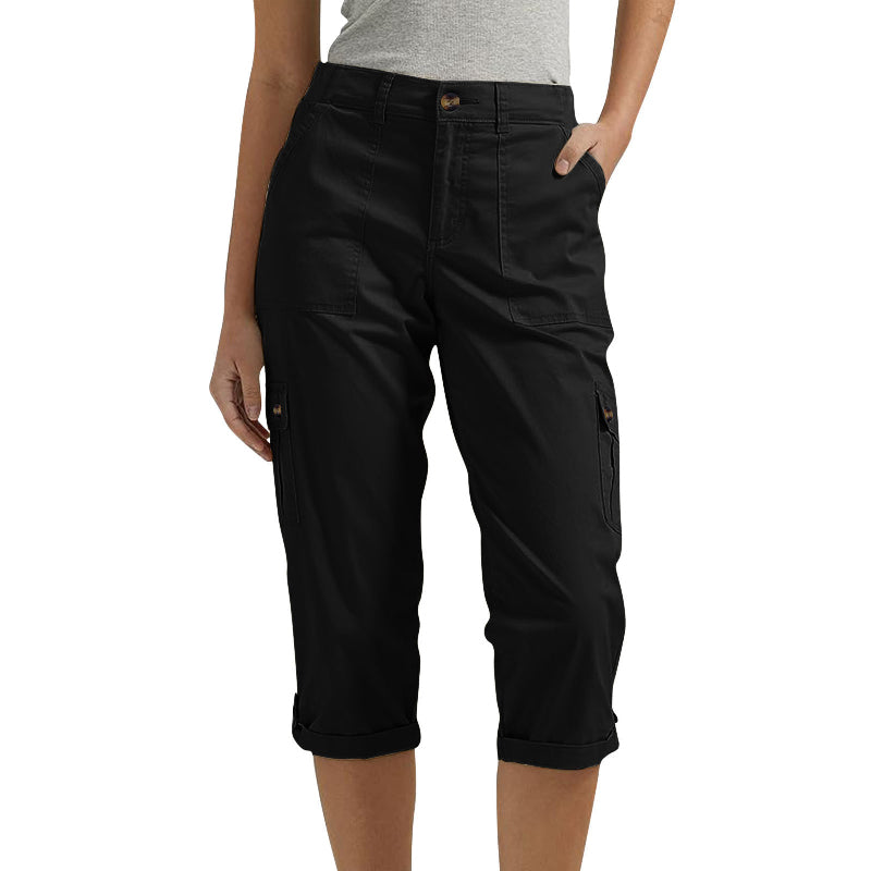 Heidi – Dames Capri Broek met Stretch en Praktische Zakjes