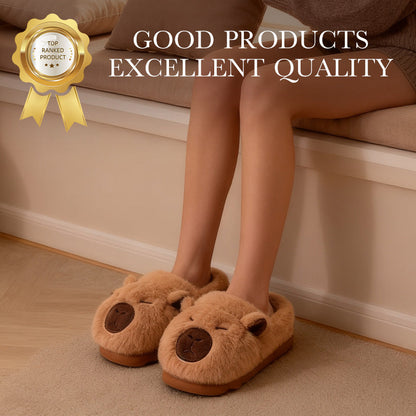 Darren — Knusse Pluche Pantoffels met Antislipzool