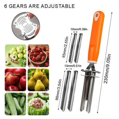 CoreMaster™ – Verstelbare roestvrijstalen fruitboor | 1+2 GRATIS