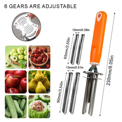 CoreMaster™ – Verstelbare roestvrijstalen fruitboor | 1+2 GRATIS