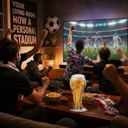 Voetbalglas — Geniet van elke spannende slok
