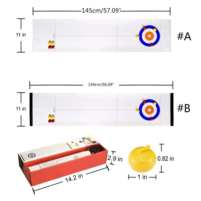 Opvouwbare Curling Tafelspel – 12 Ballen – Direct Plezier Overal