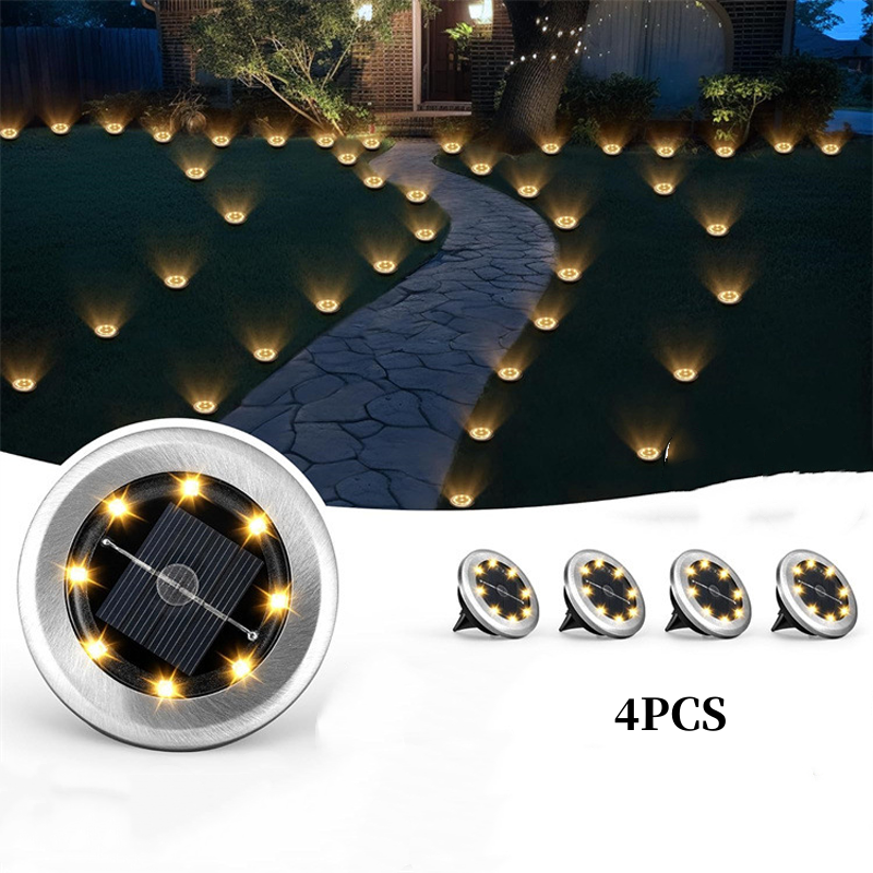 SolarGlow 4 stuks-Set — Tuinpadverlichting | 50% KORTING