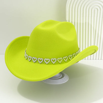 Amelia — Elegante Fedora Hoed met Hart van Strassstenen