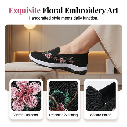 Grace – Dames Ademende Bloemen Mesh Schoenen met Gevoerde Zool