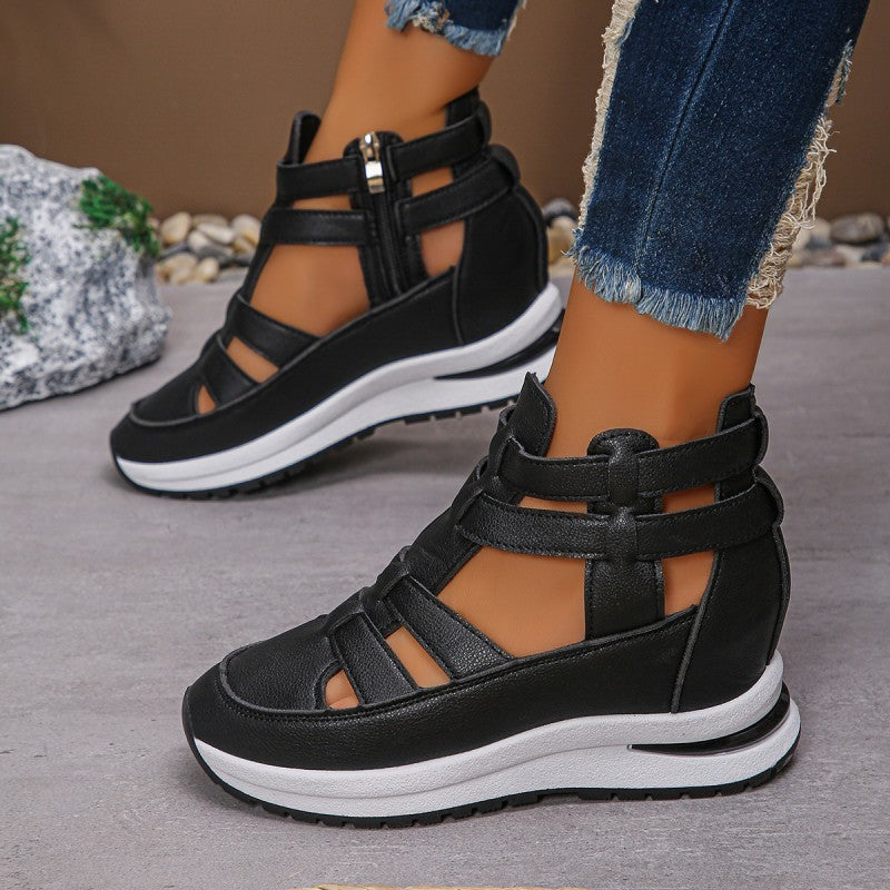 Maya – Waterdichte PU Leren Sandalen met Ademend Open Teengebied