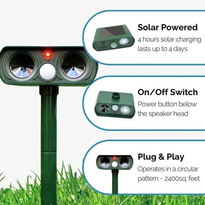 GuardPulse — Solar Dierenverjager | 50% KORTING