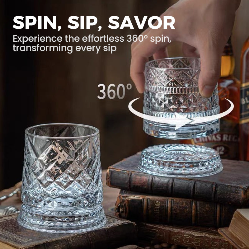 SpinGlass – Roterend Whiskeyglas | 1+1 GRATIS
