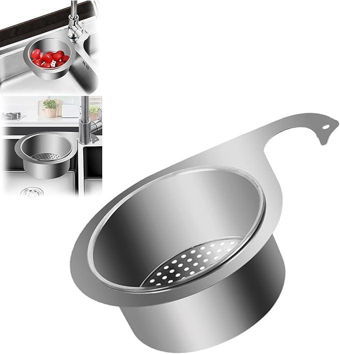 SinkMate™ – RVS afdruiprek met haak voor uw gootsteen