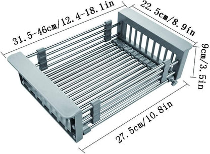 Rechthoekige korf voor roestvrijstalen gootsteen