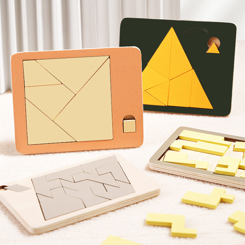 MindFlex - Breinpuzzel Houten Tangram | 50% KORTING