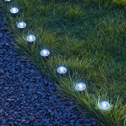Zonne-energielampjes met blauwe LED-slingerverlichting – moeiteloze avonden, magische gloed