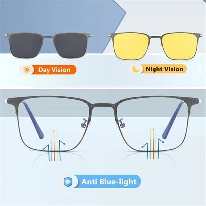 FlexiVision™ 3-in-1 magnetische clip-on bril