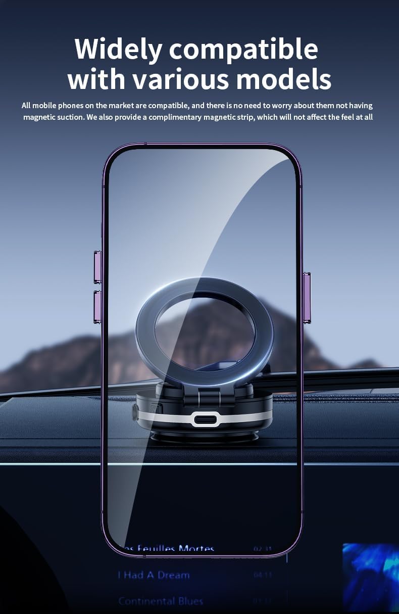 360° draaibare magnetische telefoonhouder voor in de auto