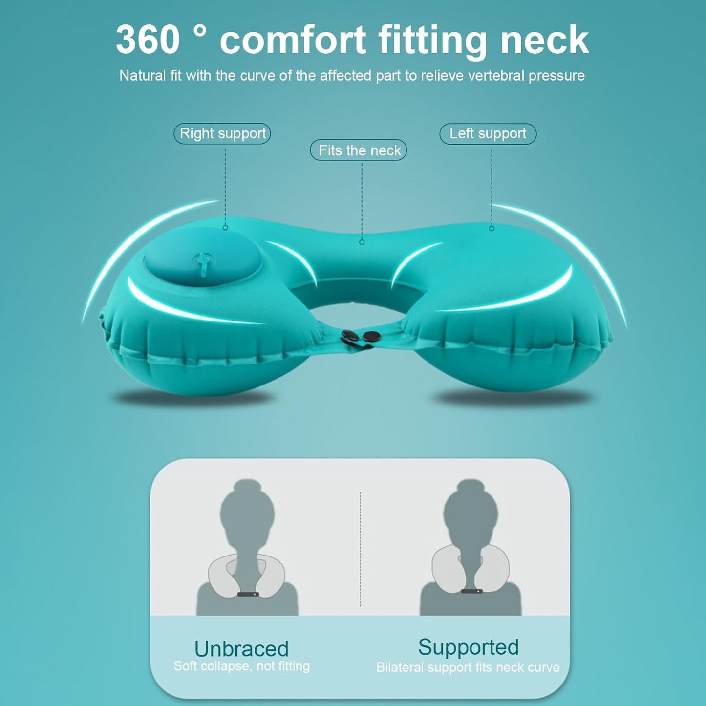 ReisComfort™ – Waterdicht opblaasbaar stretchkussen