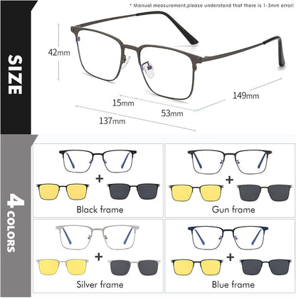 FlexiVision™ 3-in-1 magnetische clip-on bril